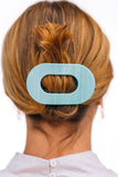 Round Flat Hair Clip | Medium | Totally Turquoise