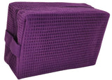 Cotton Waffle Cosmetic Bag, Large