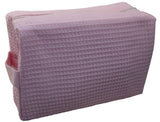 Cotton Waffle Cosmetic Bag, Large