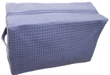 Cotton Waffle Cosmetic Bag, Large