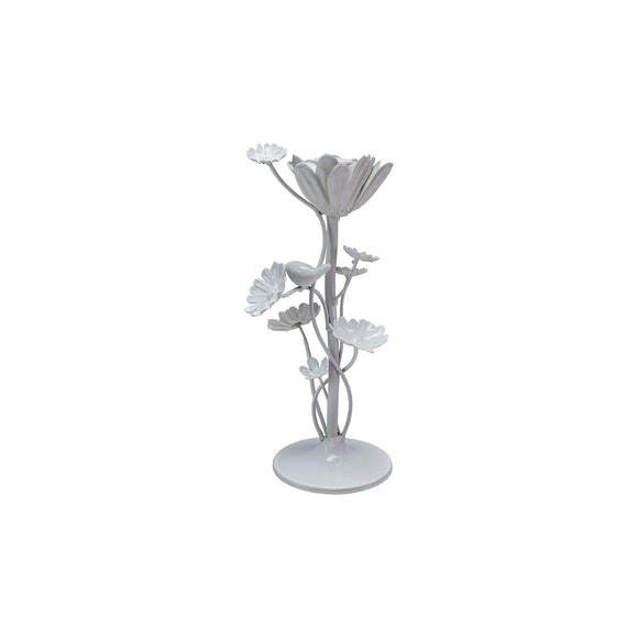 White metal Taper candle holder