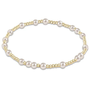 Hope Unwritten 4mm bead bracelet gold - Pearl