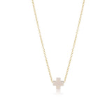 16" necklace Gold - Signature cross