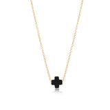 16" necklace Gold - Signature cross