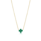 16" necklace Gold - Signature cross