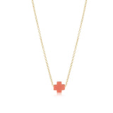 16" necklace Gold - Signature cross