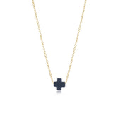 16" necklace Gold - Signature cross