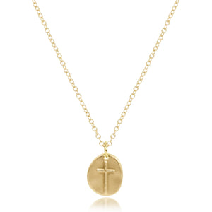 16" necklace gold - inspire small gold charm