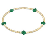 Signature Cross Small Gold Pattern 2mm Bead Bracelet - multiple colors