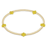 Signature Cross Small Gold Pattern 2mm Bead Bracelet - multiple colors