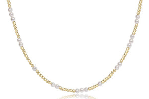 15" choker hope unwritten - 3mm pearl - gold