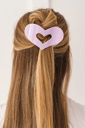 Purple Queen of Hearts flat hair clip