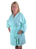 Kimono Cotton Waffle Robe, 36" One Size fits Most