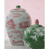 Pink/green ginger jar