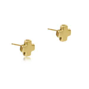 Signature cross Gold stud - Gold