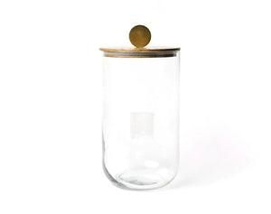 Wooden Lid glass jar-Big  Happy Everything